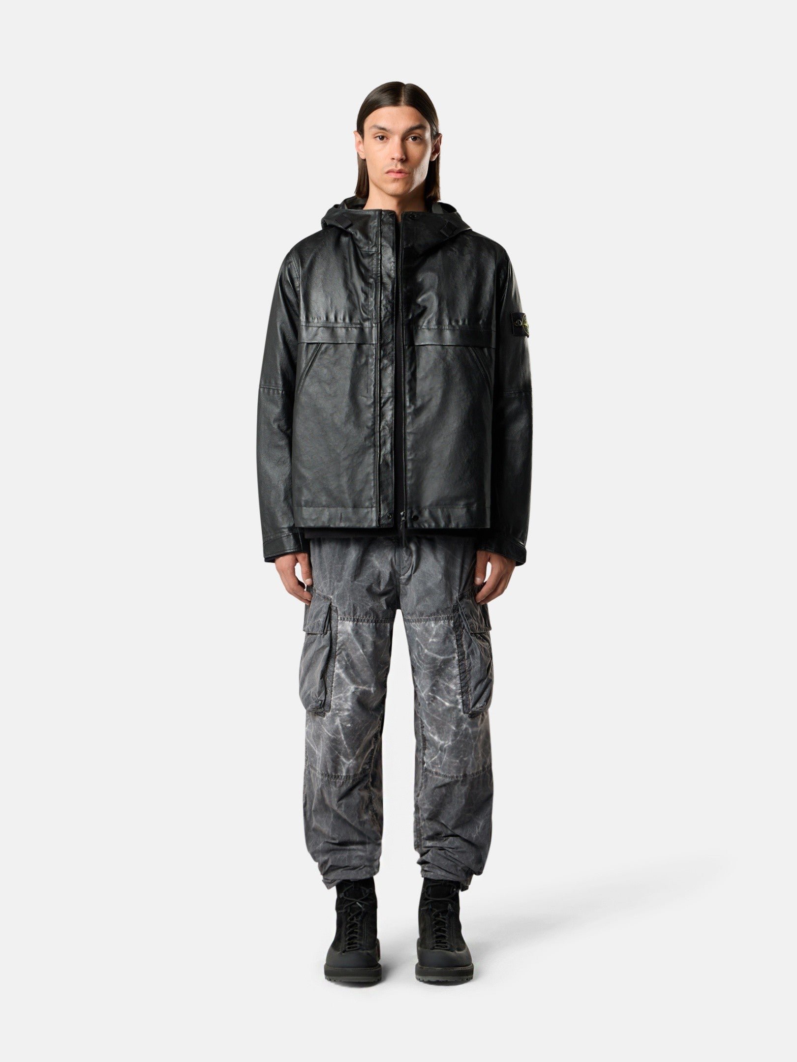 Stone Island Hooded Jacket with Concealed Zip Pockets 0100001