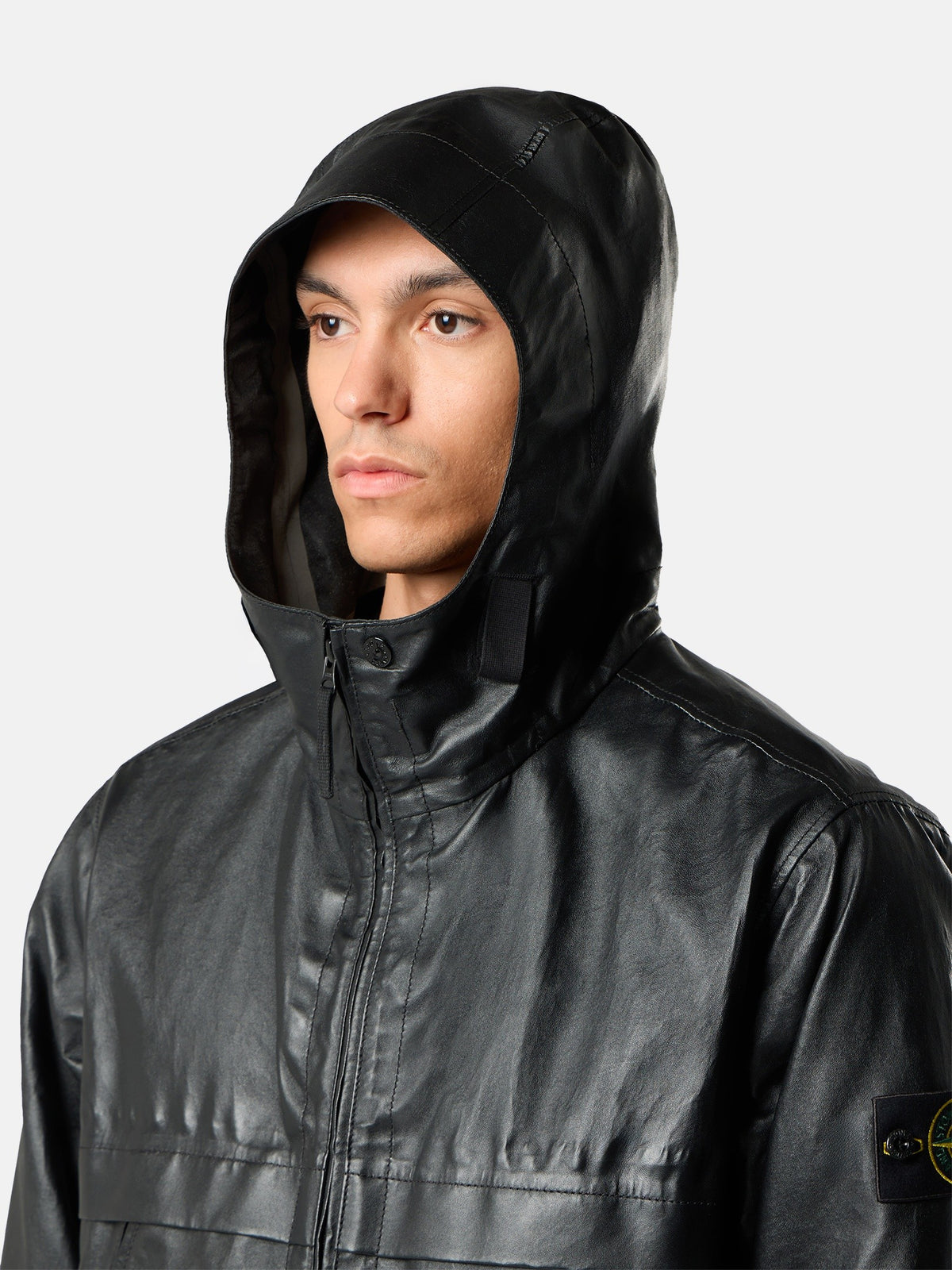 Stone Island Hooded Jacket with Concealed Zip Pockets 0100001