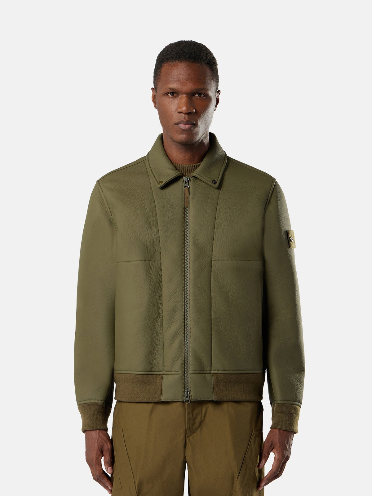 Stone Island Coach Jacket With Sprayed Rubberised Finish 0100004