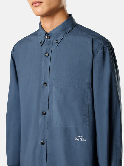Stone Island Comfort-Fit Long-Sleeve Shirt with Chest Pocket 1100002