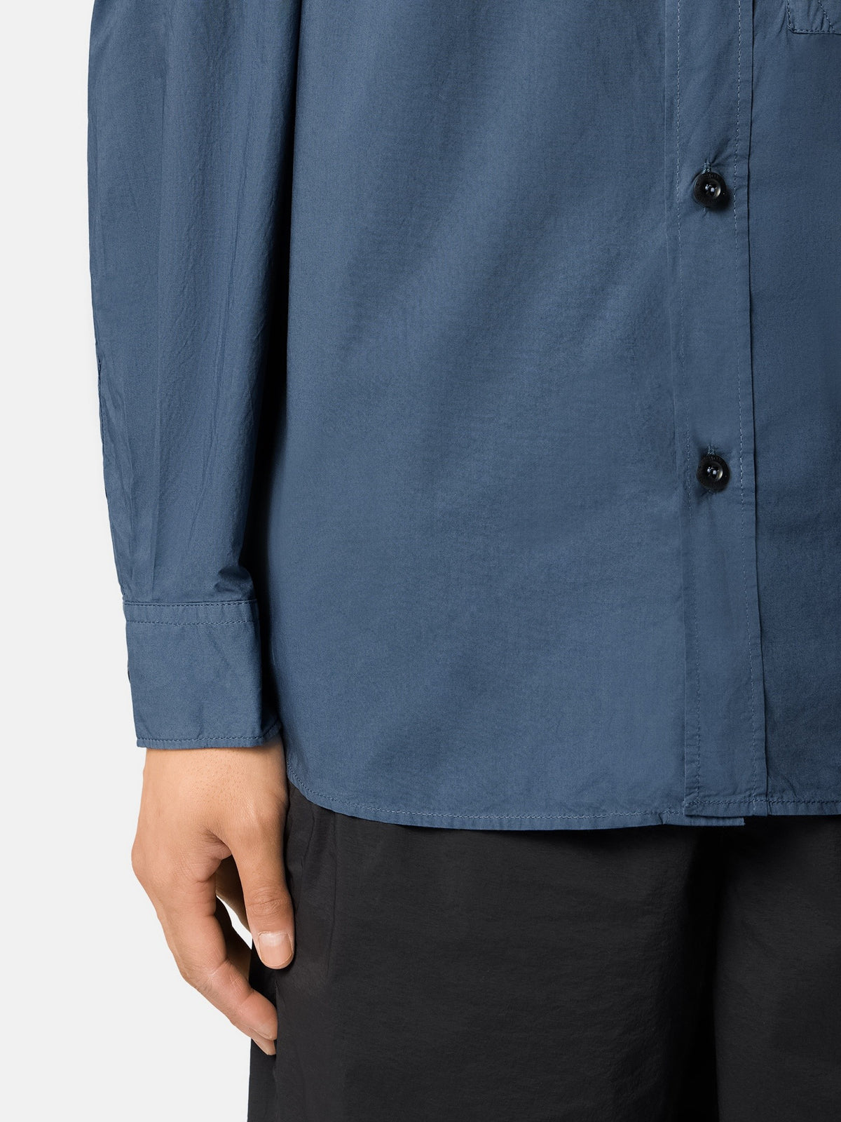 Stone Island Comfort-Fit Long-Sleeve Shirt with Chest Pocket 1100002