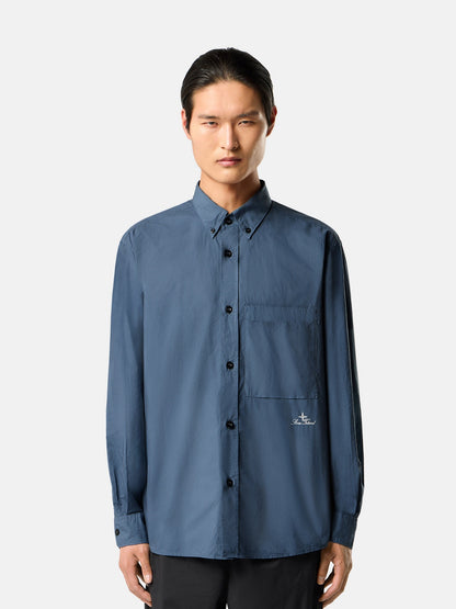 Stone Island Comfort-Fit Long-Sleeve Shirt with Chest Pocket 1100002