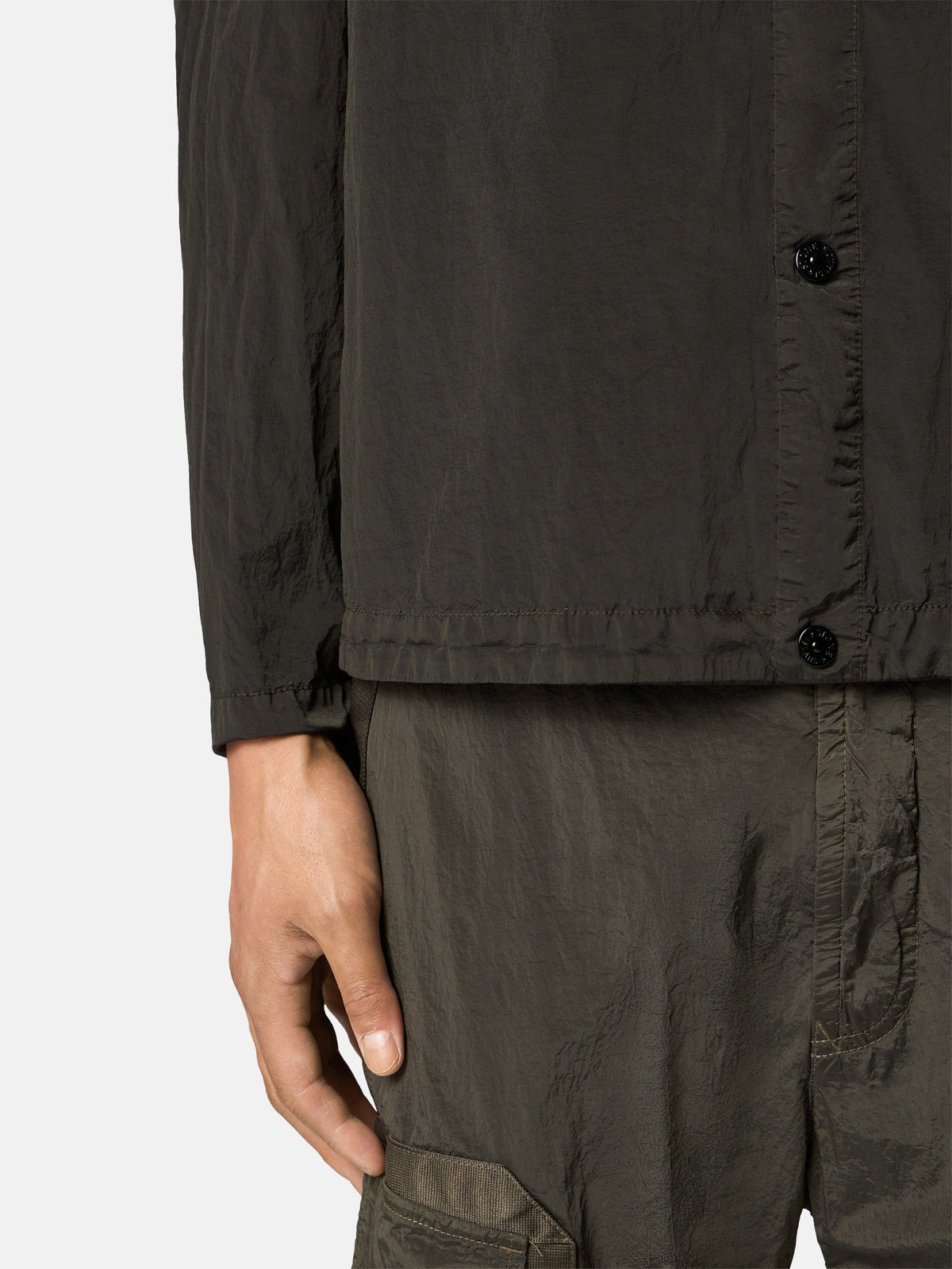 Stone Island Comfort-Fit Long-Sleeve Shirt with Chest Pocket 1200009