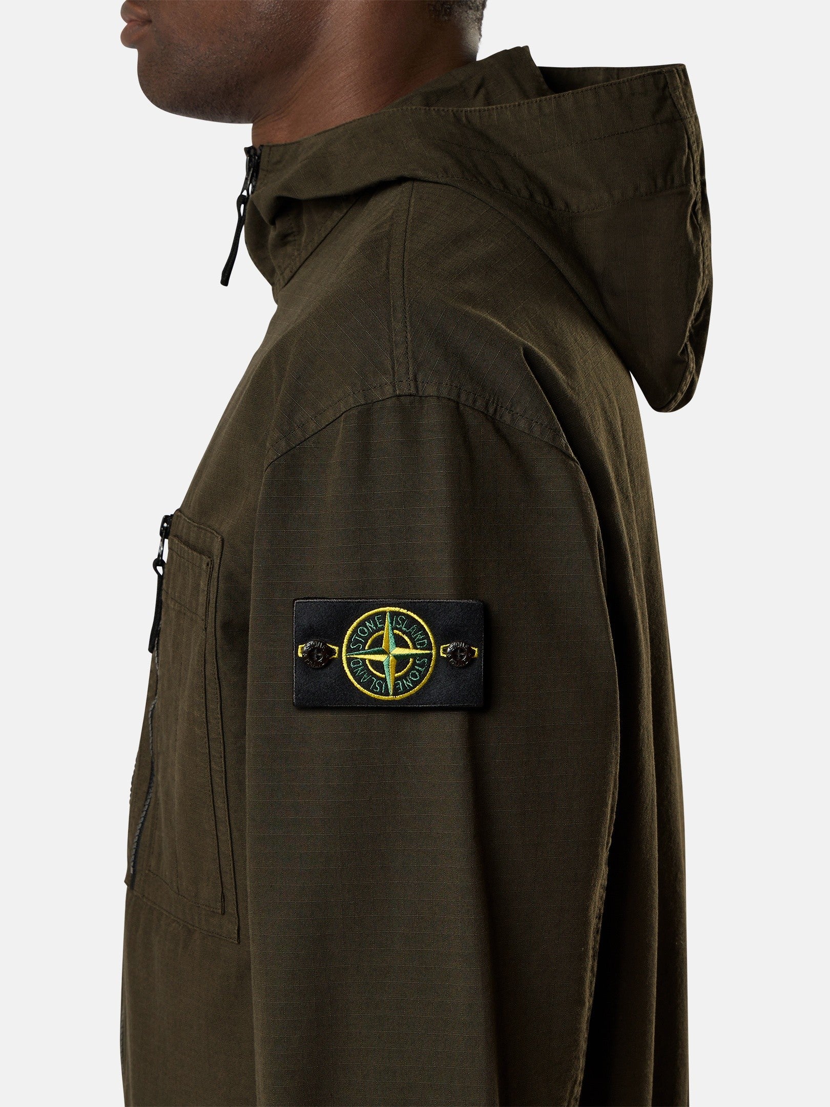 Stone Island Comfort-Fit Hooded Overshirt with Zip Pockets 1200011