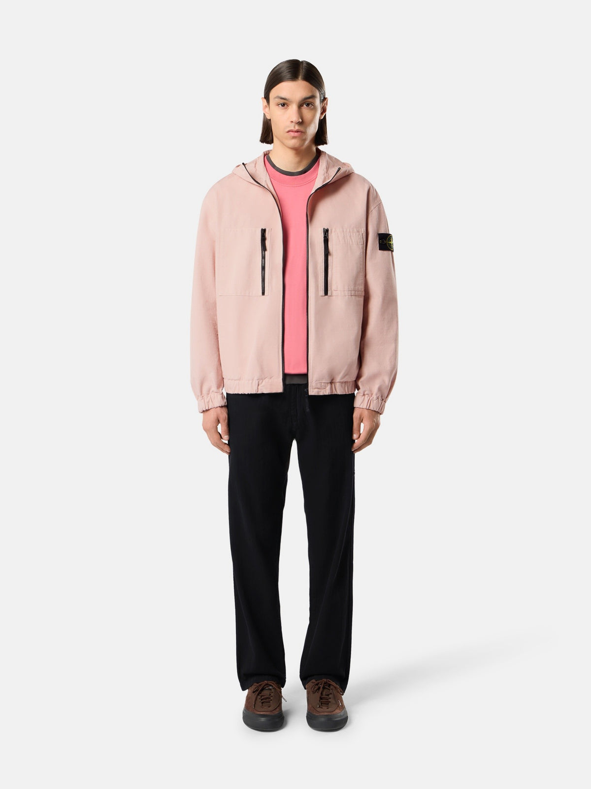 Stone Island Comfort-Fit Hooded Overshirt with Zip Pockets 1200011