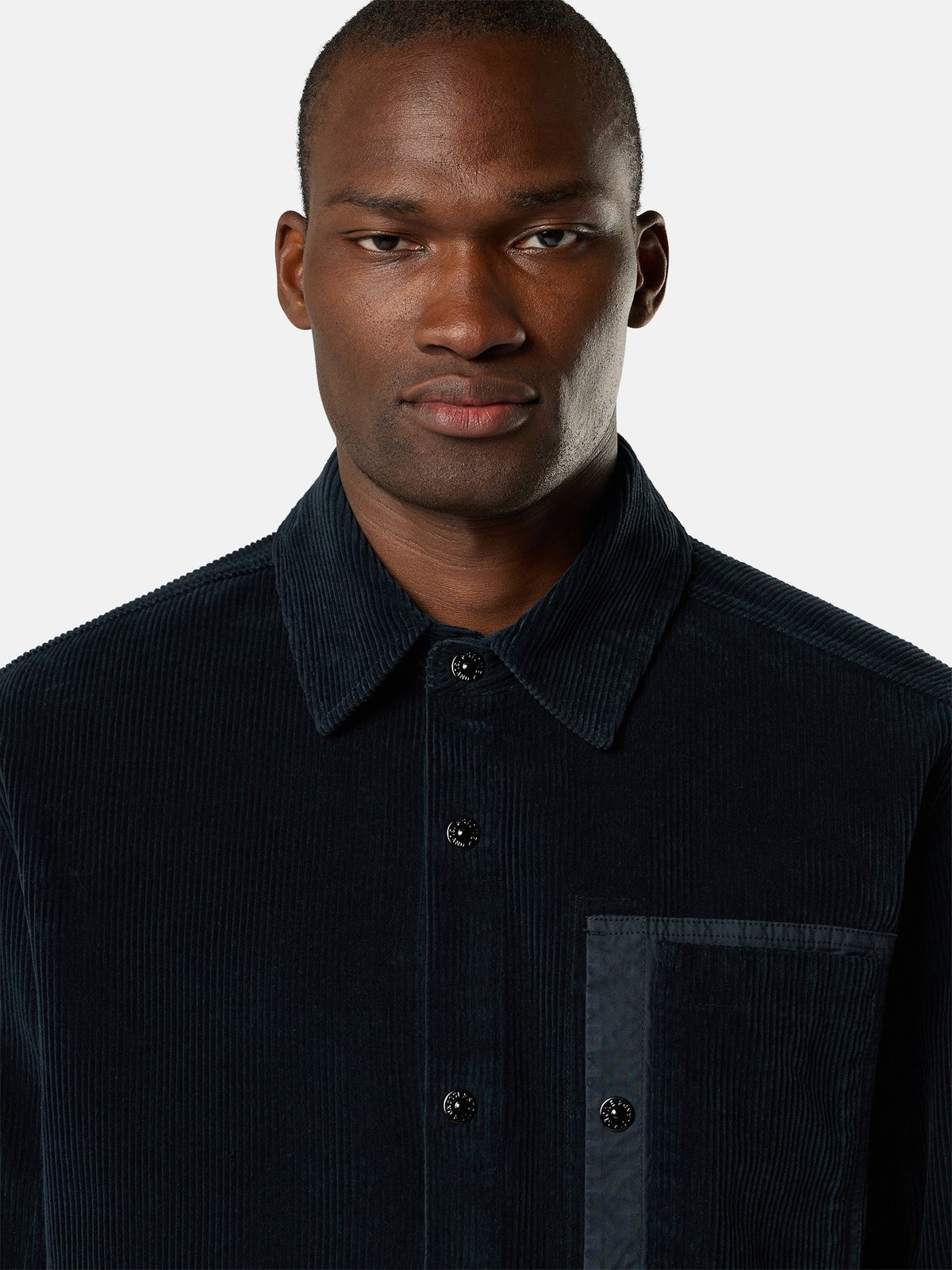 Stone Island Comfort-Fit Snap-Front Overshirt with Chest Pocket 1200016