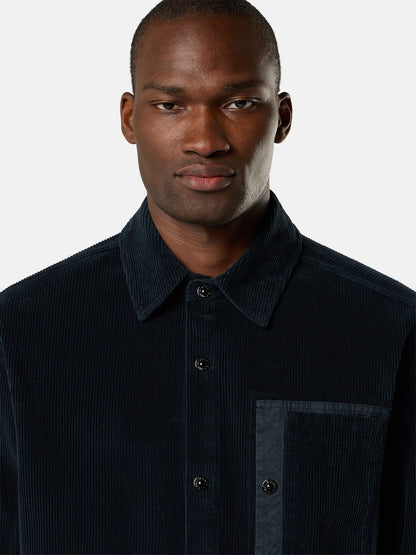 Stone Island Comfort-Fit Snap-Front Overshirt with Chest Pocket 1200016