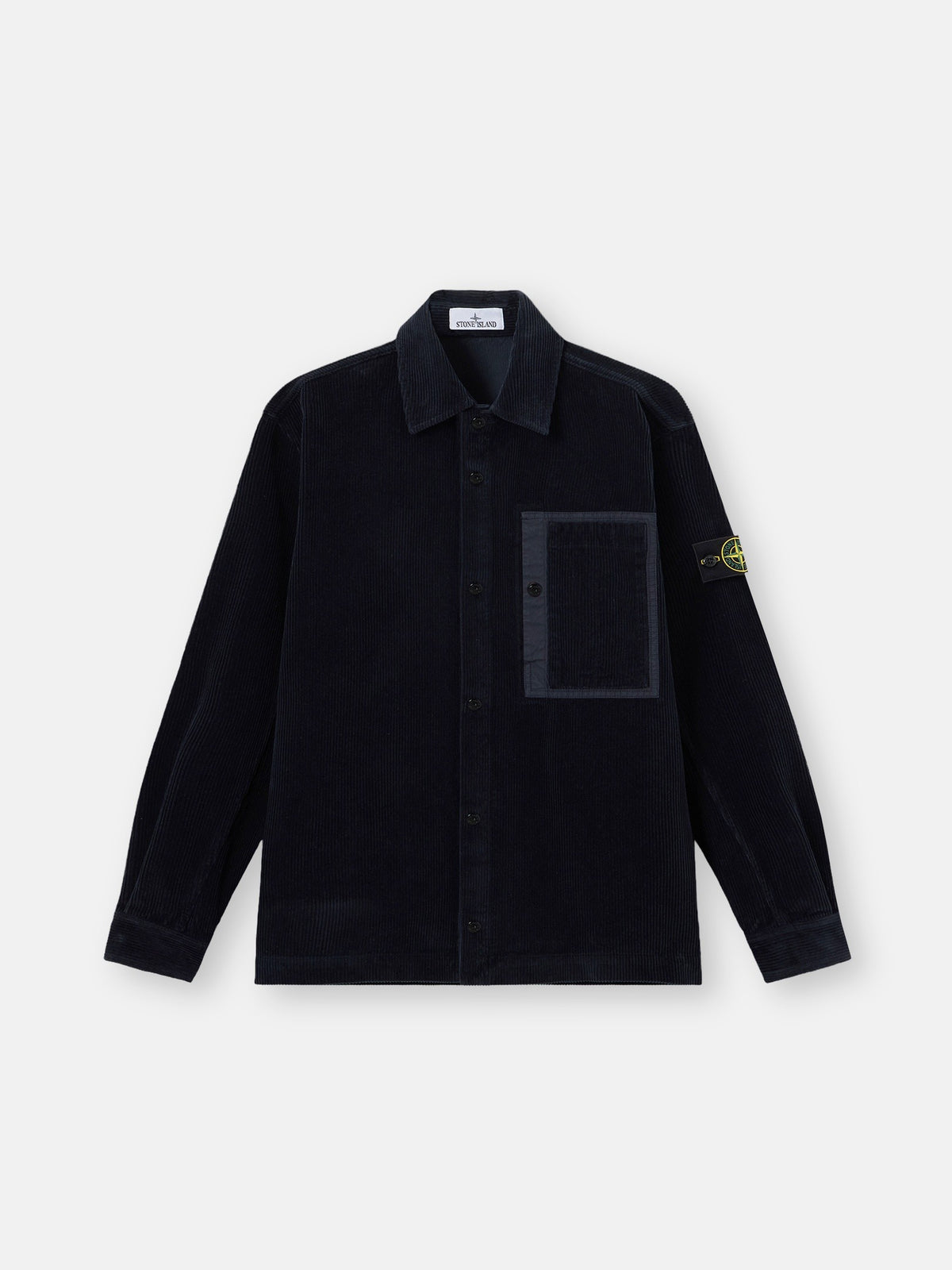 Stone Island Comfort-Fit Snap-Front Overshirt with Chest Pocket 1200016