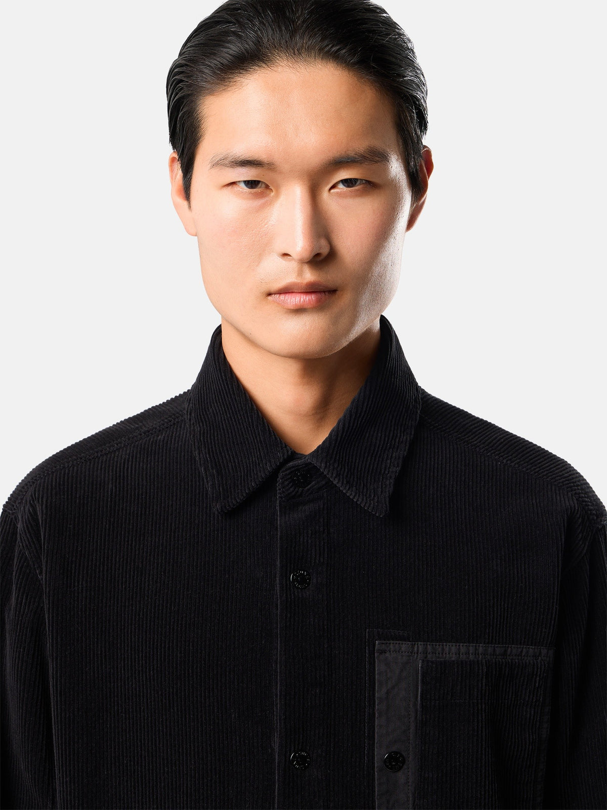 Stone Island Comfort-Fit Snap-Front Overshirt with Chest Pocket 1200016