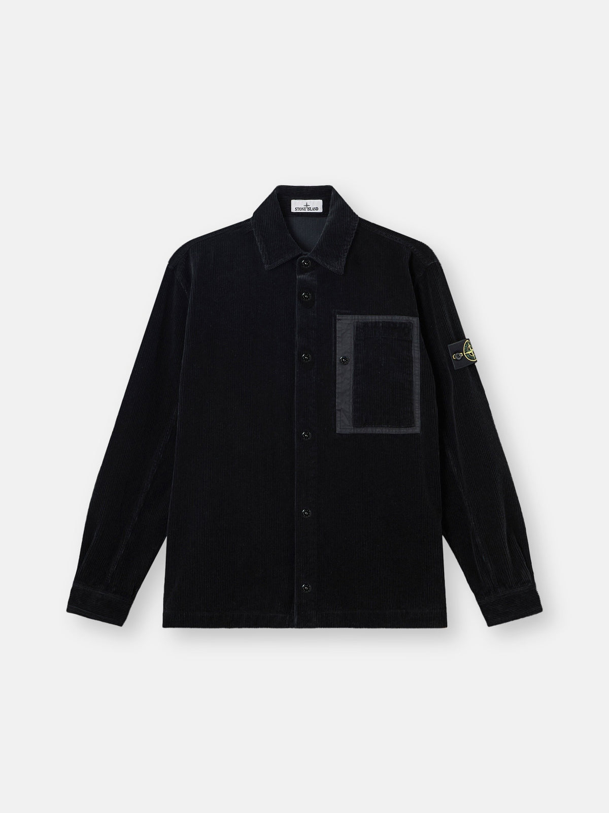 Stone Island Comfort-Fit Snap-Front Overshirt with Chest Pocket 1200016