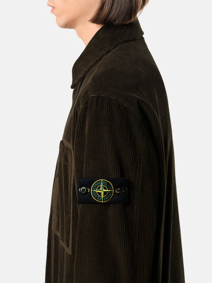 Stone Island Comfort-Fit Snap-Front Overshirt with Chest Pocket 1200016
