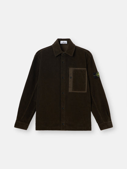 Stone Island Comfort-Fit Snap-Front Overshirt with Chest Pocket 1200016