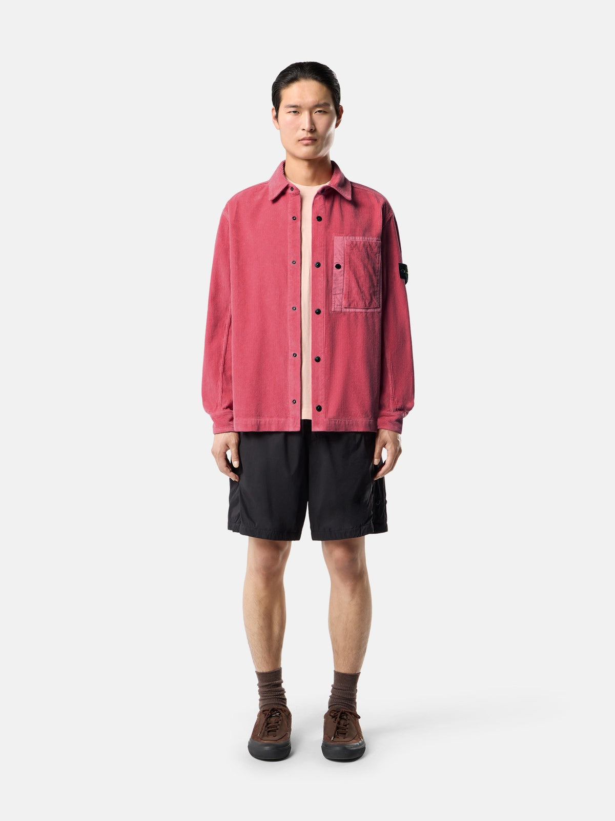 Stone Island Comfort-Fit Snap-Front Overshirt with Chest Pocket 1200016