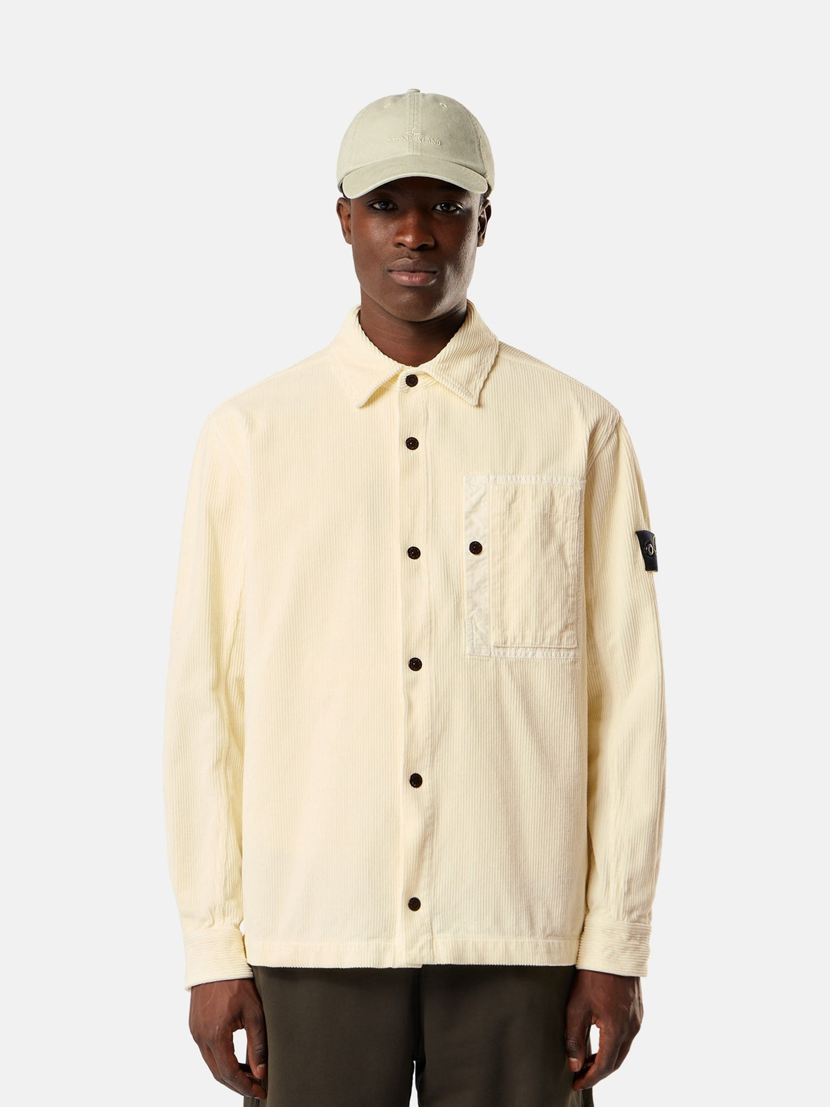 Stone Island Comfort-Fit Snap-Front Overshirt with Chest Pocket 1200016