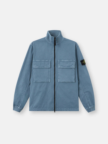 Stone Island Comfort-Fit Zip-Up Overshirt with Stand Collar 1200024