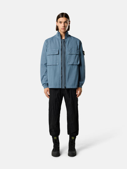 Stone Island Comfort-Fit Zip-Up Overshirt with Stand Collar 1200024