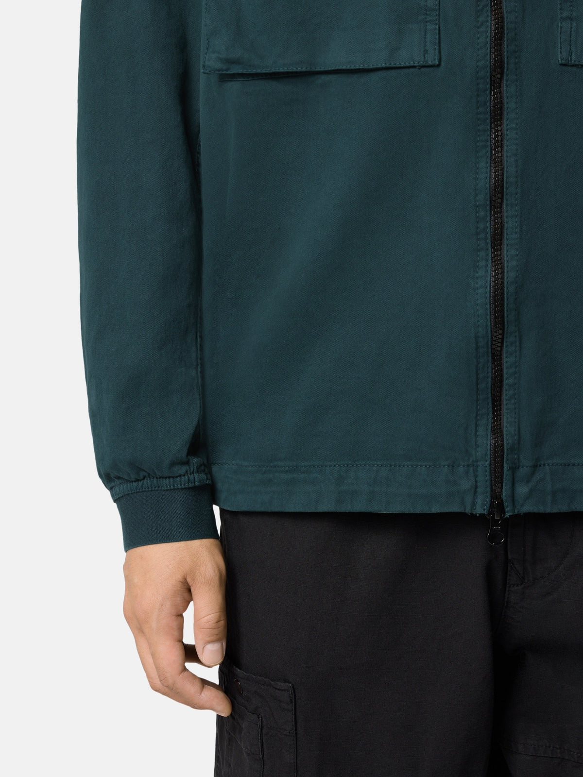 Stone Island Comfort-Fit Zip-Up Overshirt with Stand Collar 1200024
