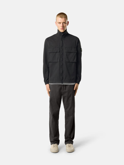 Stone Island Comfort-Fit Zip-Up Overshirt with Stand Collar 1200024