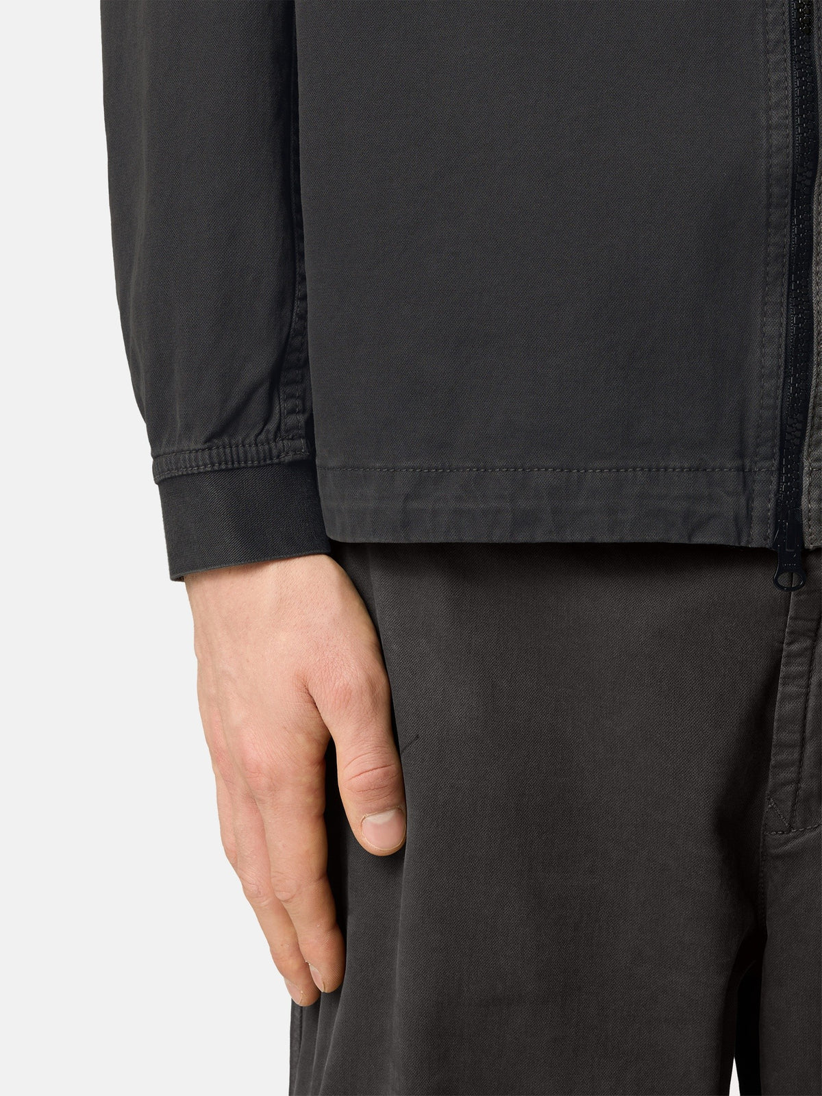 Stone Island Comfort-Fit Zip-Up Overshirt with Stand Collar 1200024