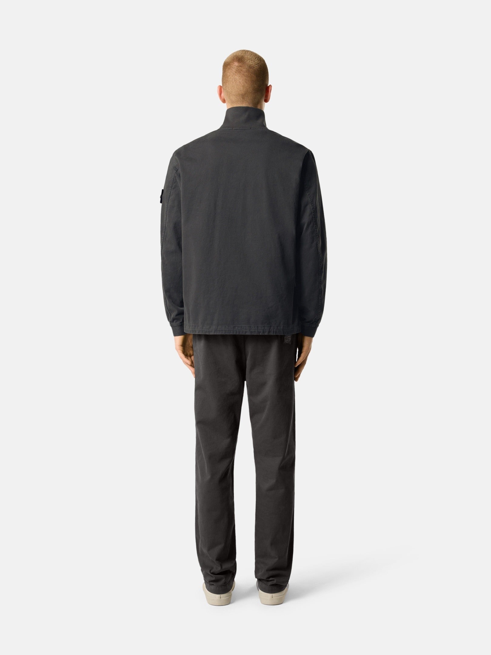 Stone Island Comfort-Fit Zip-Up Overshirt with Stand Collar 1200024