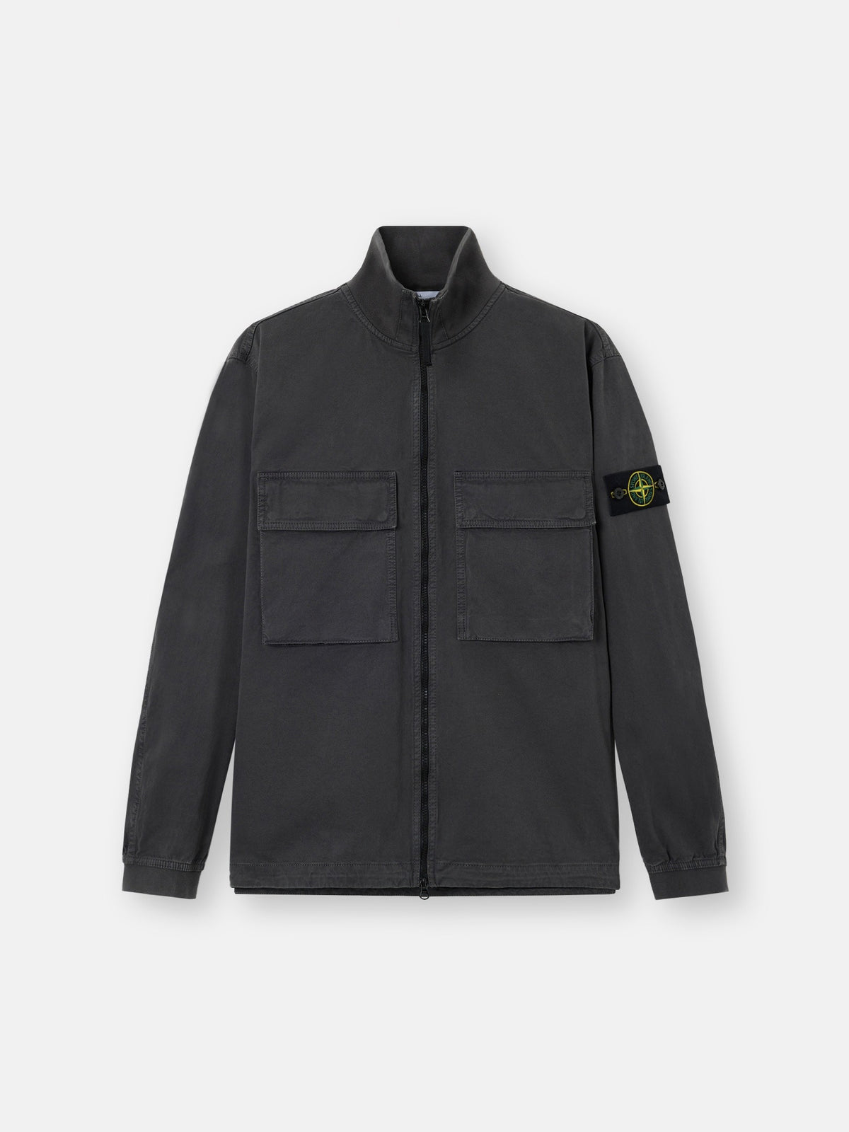 Stone Island Comfort-Fit Zip-Up Overshirt with Stand Collar 1200024