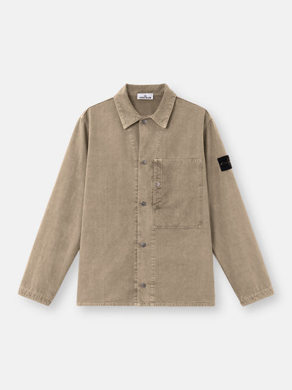 Stone Island Comfort-Fit Snap-Front Overshirt with Chest Pocket 1200028