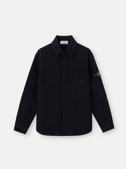 Stone Island Comfort-Fit Long-Sleeve Shirt with Chest Pocket 1200030