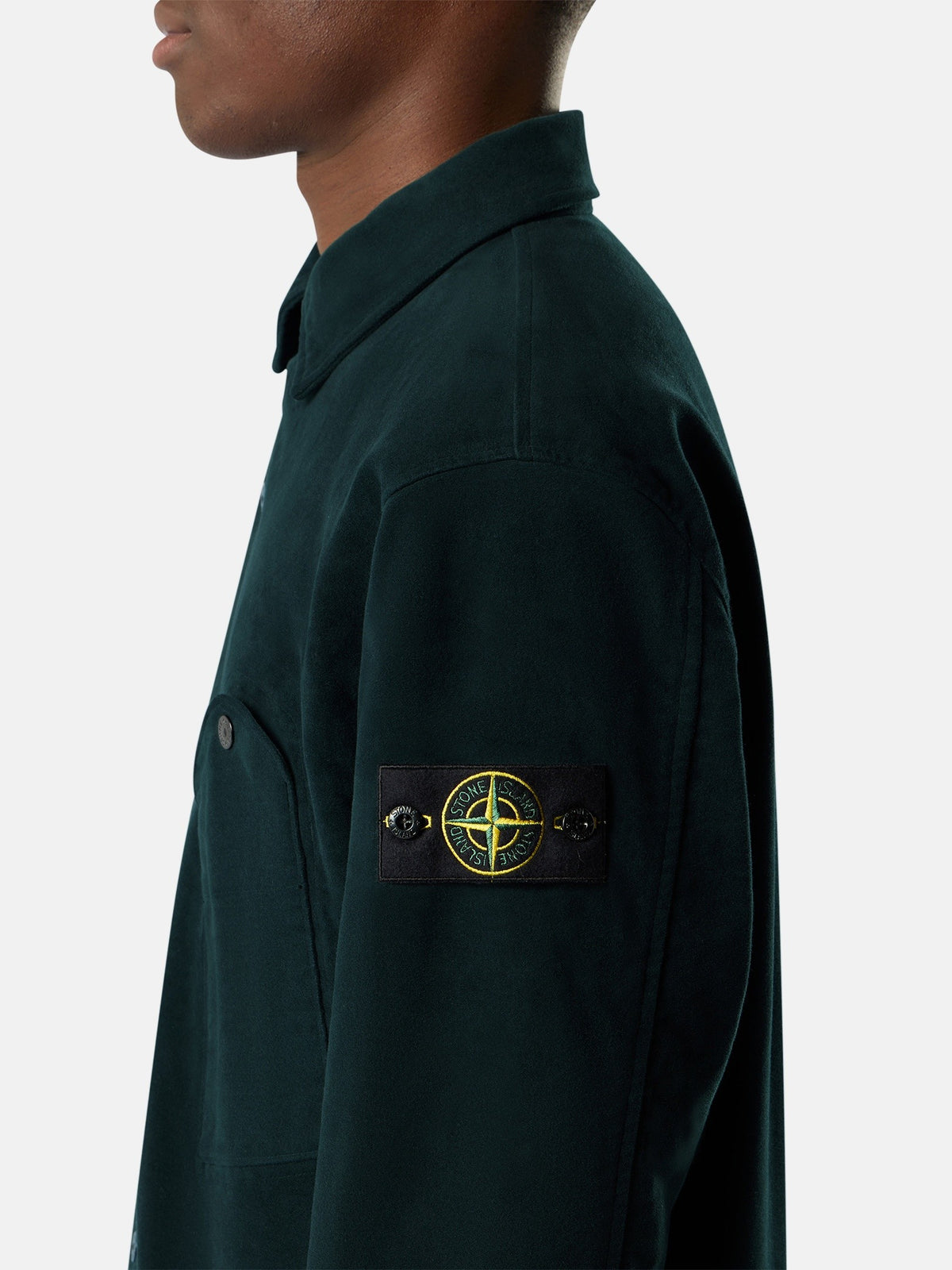 Stone Island Comfort-Fit Long-Sleeve Shirt with Chest Pocket 1200030
