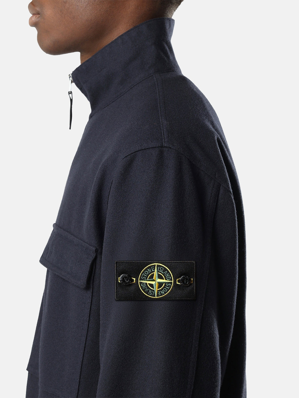 Stone Island Comfort-Fit Zip-Up Overshirt with Elasticated Cuffs 1200033