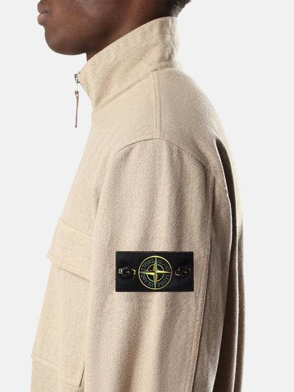Stone Island Comfort-Fit Zip-Up Overshirt with Elasticated Cuffs 1200033