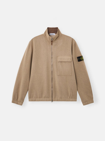 Stone Island Comfort-Fit Zip-Up Overshirt with Elasticated Cuffs 1200033