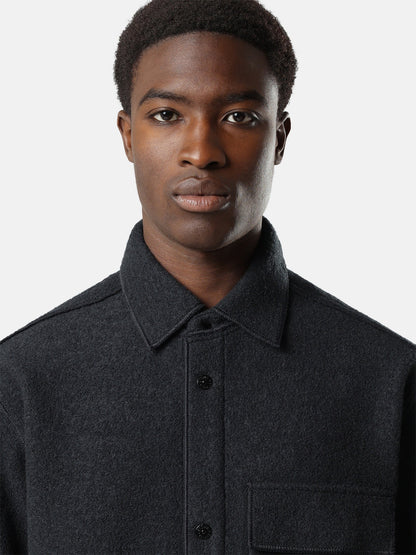 Stone Island Comfort-Fit Snap-Front Overshirt with Chest Pocket 1200034