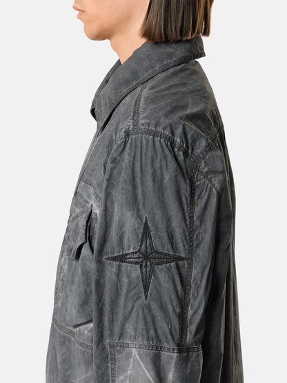 Stone Island Comfort-Fit Zip-Up Overshirt with Packable Hood 1200036