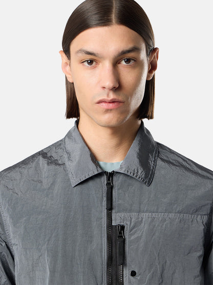 Stone Island Regular-Fit Zip-Up Overshirt with Chest Pocket 1200041