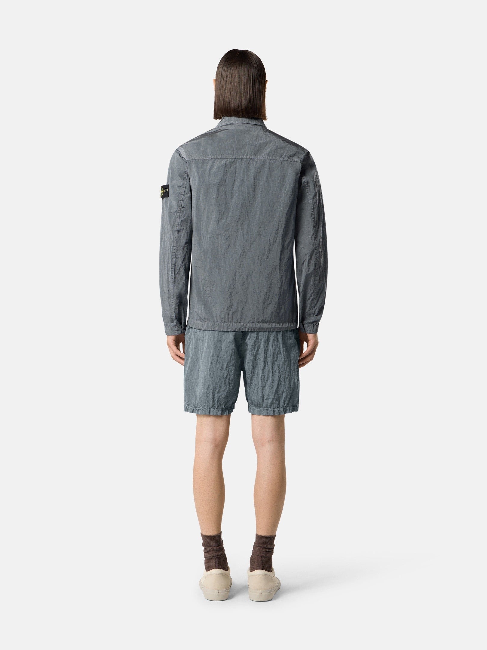 Stone Island Regular-Fit Zip-Up Overshirt with Chest Pocket 1200041