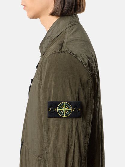 Stone Island Regular-Fit Zip-Up Overshirt with Chest Pocket 1200041