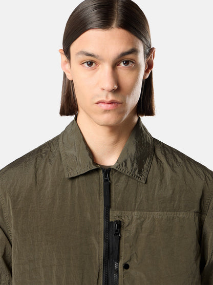 Stone Island Regular-Fit Zip-Up Overshirt with Chest Pocket 1200041