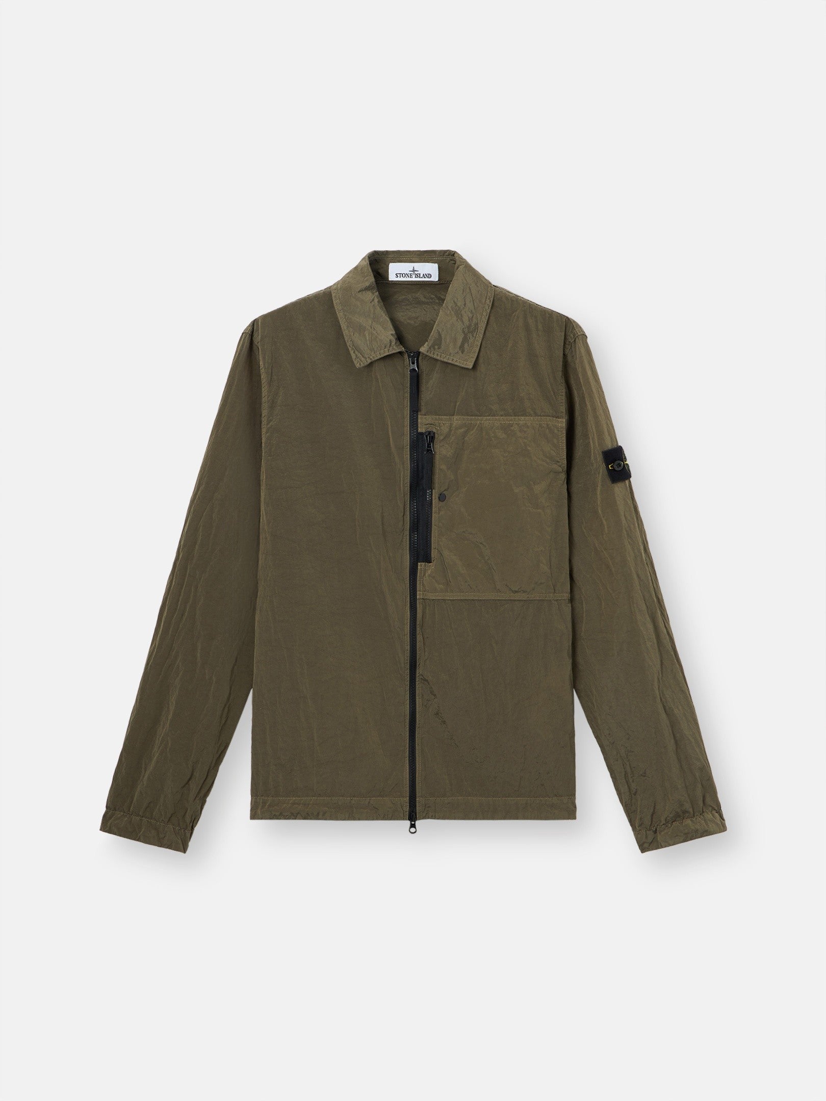 Stone Island Regular-Fit Zip-Up Overshirt with Chest Pocket 1200041