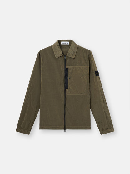 Stone Island Regular-Fit Zip-Up Overshirt with Chest Pocket 1200041