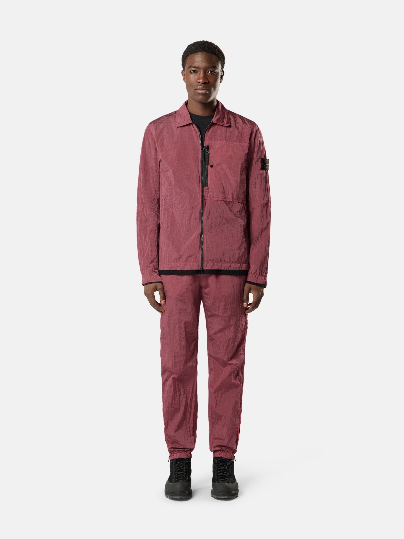 Stone Island Regular-Fit Zip-Up Overshirt with Chest Pocket 1200041