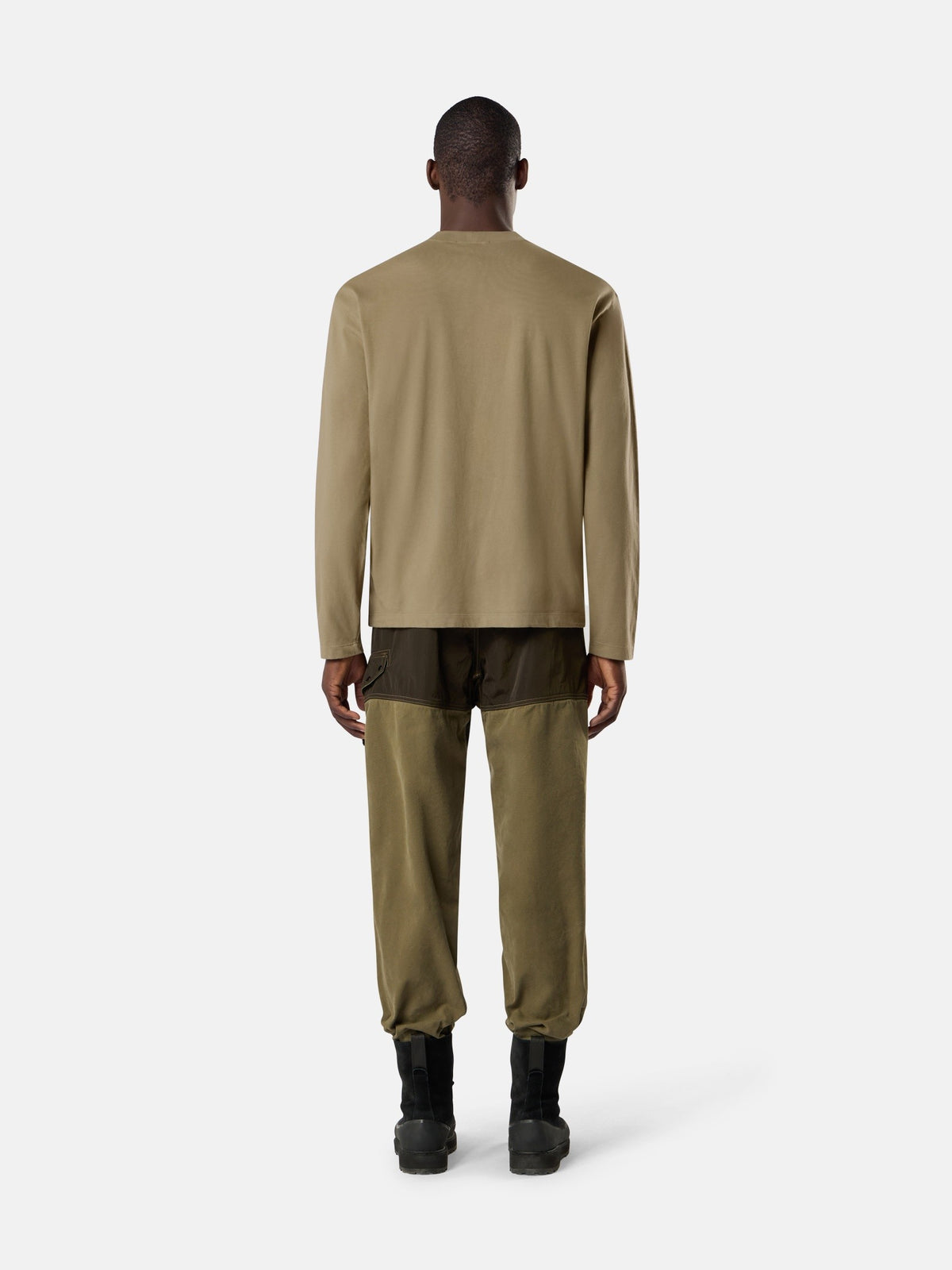 Stone Island Regular-Fit Long-Sleeve T-Shirt with Tonal Compass Logo Patch 2100007