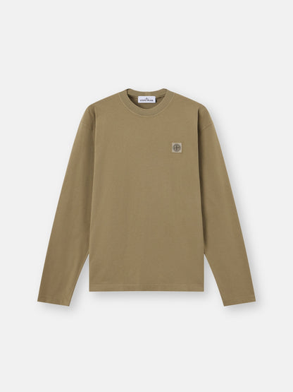 Stone Island Regular-Fit Long-Sleeve T-Shirt with Tonal Compass Logo Patch 2100007
