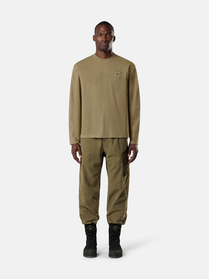 Stone Island Regular-Fit Long-Sleeve T-Shirt with Tonal Compass Logo Patch 2100007