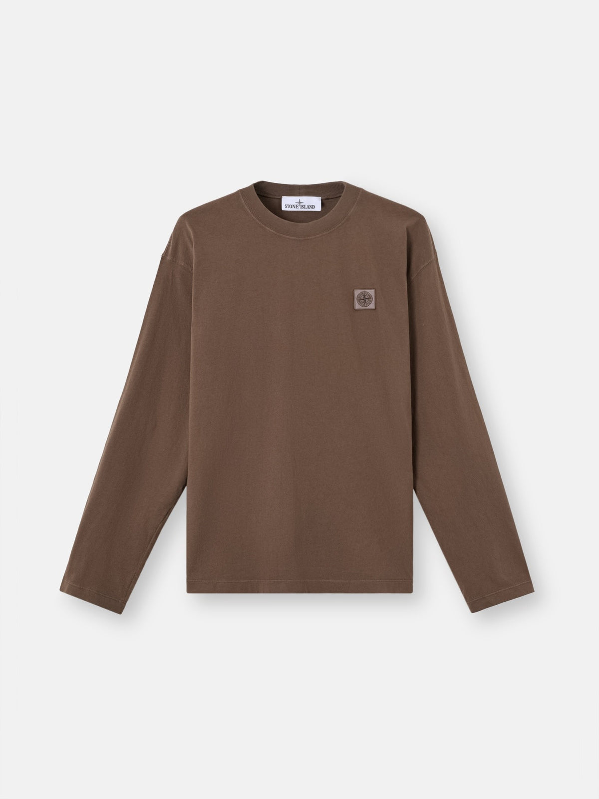 Stone Island Regular-Fit Long-Sleeve T-Shirt with Tonal Compass Logo Patch 2100007