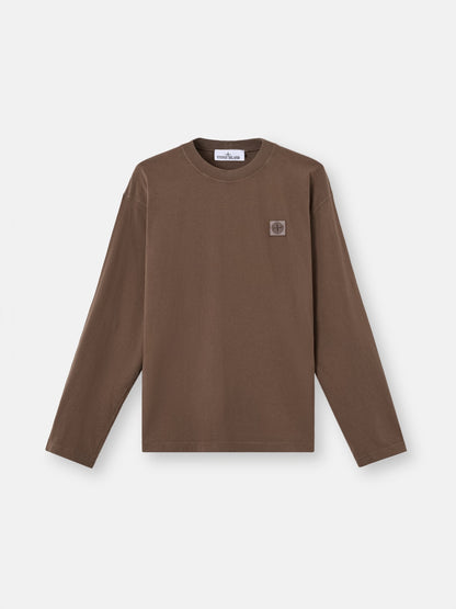 Stone Island Regular-Fit Long-Sleeve T-Shirt with Tonal Compass Logo Patch 2100007