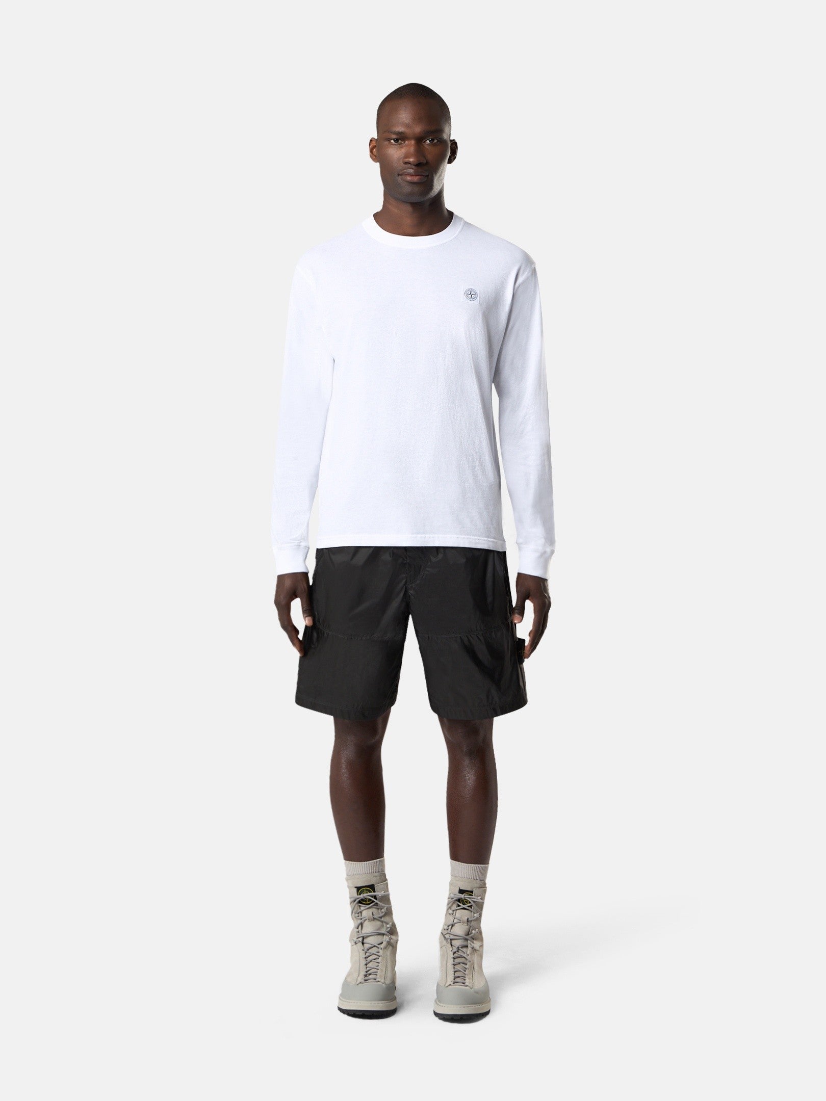 Stone Island Slim-Fit Long-Sleeve T-Shirt with 'fissato' Effect 2100025