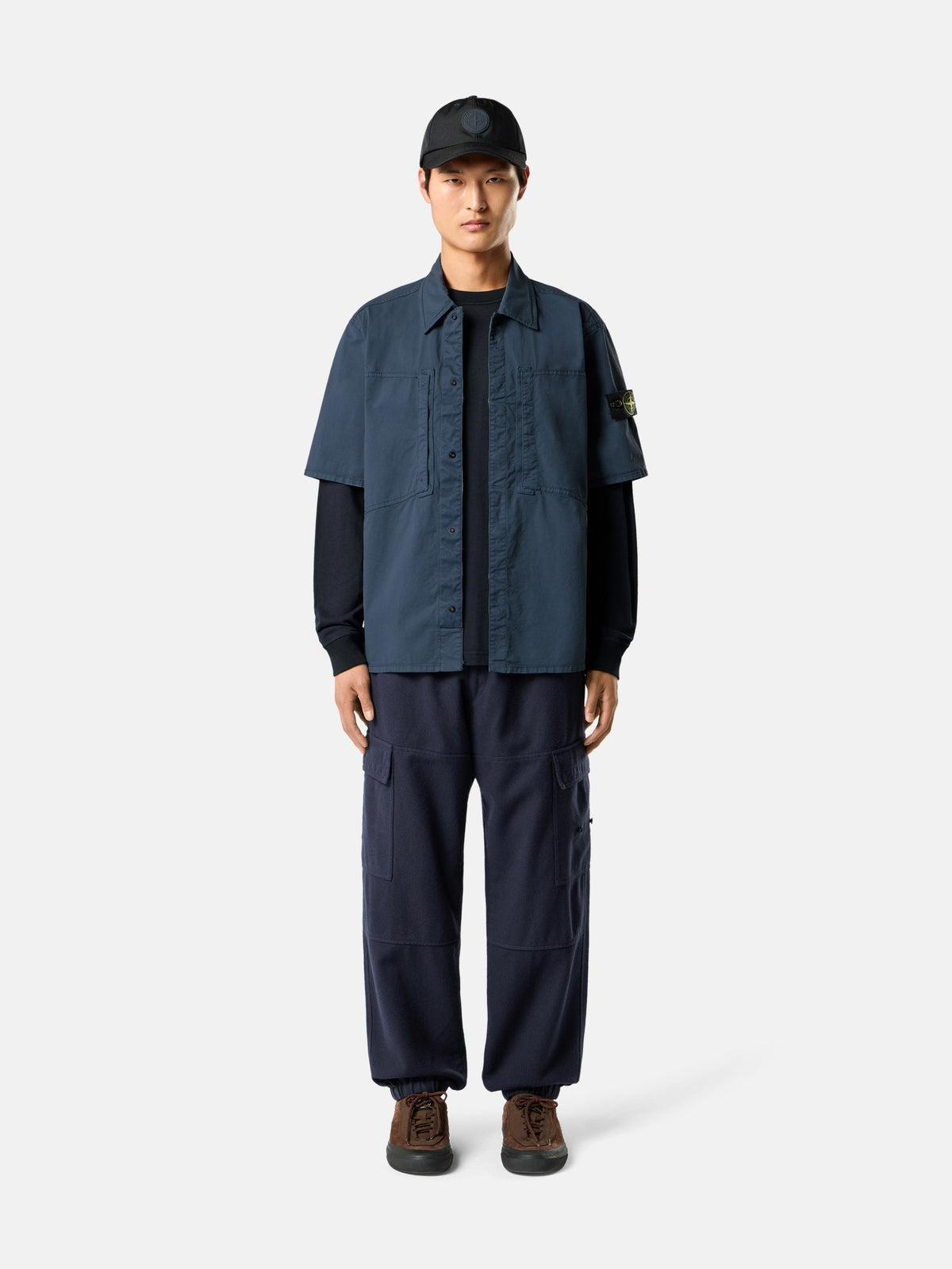 Stone Island Slim-Fit Long-Sleeve T-Shirt with 'fissato' Effect 2100025