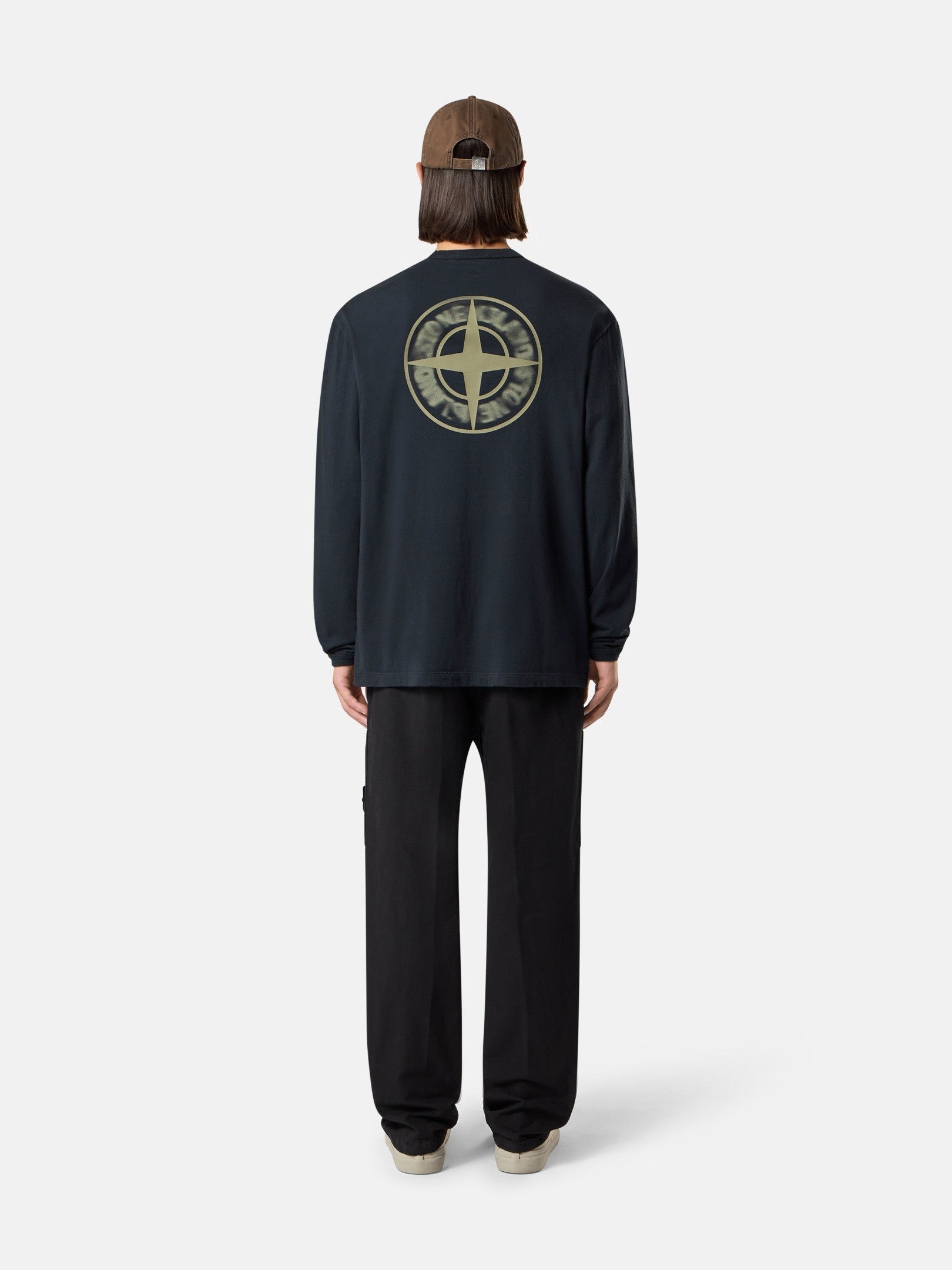 Stone Island Regular-Fit Long-Sleeve T-Shirt with ‘blurred Compass’ Print 2100029