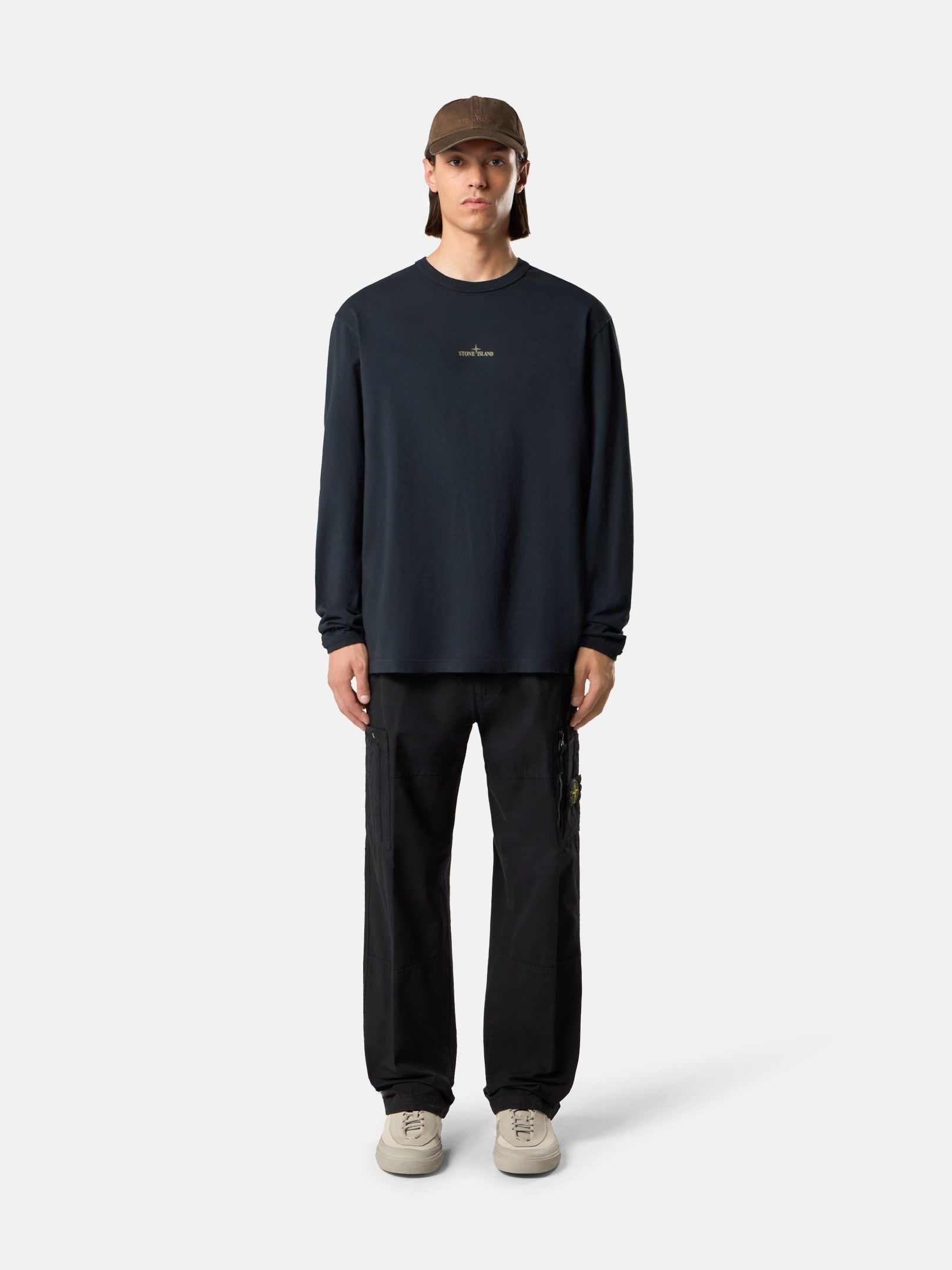 Stone Island Regular-Fit Long-Sleeve T-Shirt with ‘blurred Compass’ Print 2100029