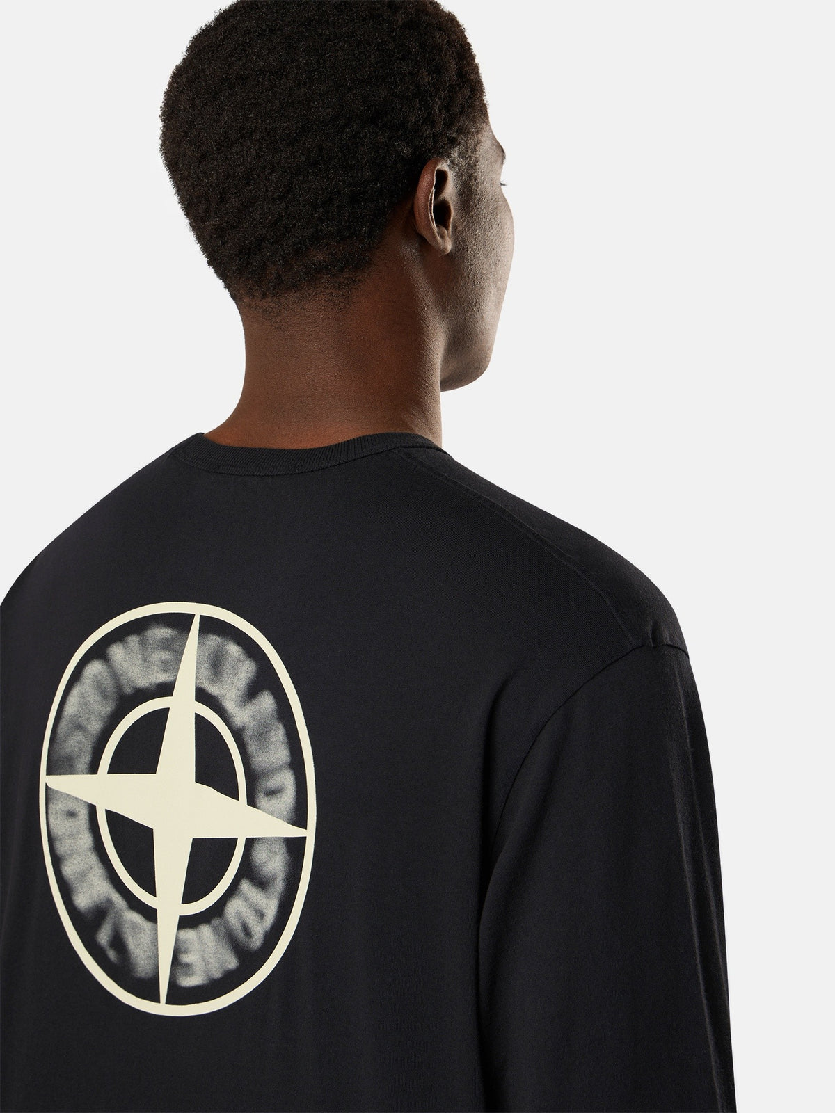Stone Island Regular-Fit Long-Sleeve T-Shirt with ‘blurred Compass’ Print 2100029